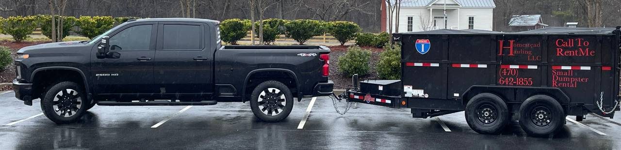 Homestead Hauling truck and dump trailer